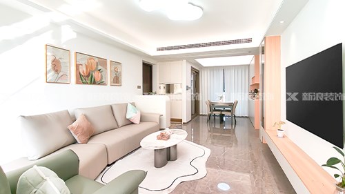 120m²現(xiàn)代奶油溫馨小家，我超愛|長(zhǎng)沙全屋整裝